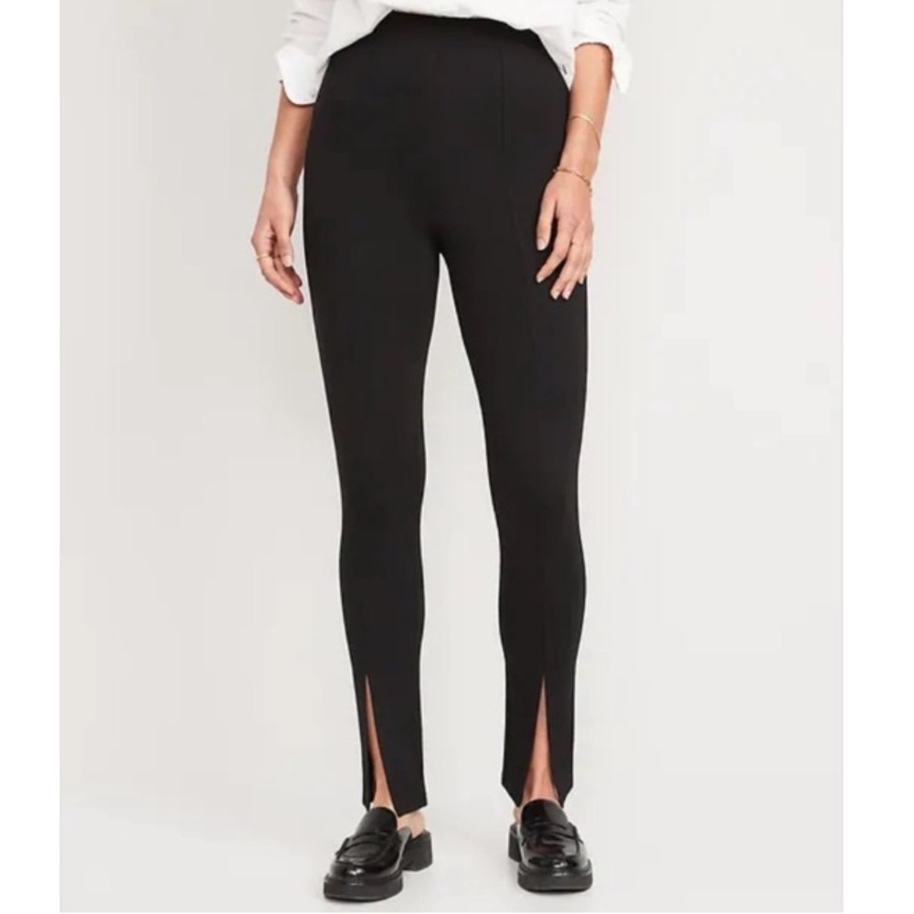 Extra High-Waisted Stevie Split-Front Skinny Pants for Women